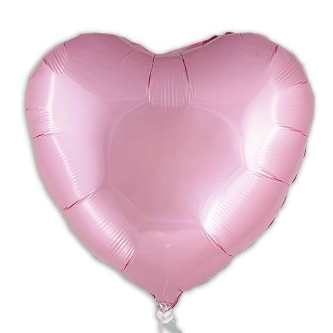 Rosafarbener Folienballon, unbedruckt.